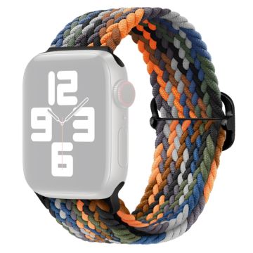 Apple Watch Ultra 2 49mm / 9 8 7 45mm / 6 5 4 SE (2023) SE (2022) SE 44mm / 3 2 1 42mm Nylon gevlochten horlogebandje - Camo Veelkleurig