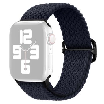 Apple Watch Ultra 2 49mm / 9 8 7 45mm / 6 5 4 SE (2023) SE (2022) SE 44mm / 3 2 1 42mm Nylon gevlochten horlogebandje - Houtskool