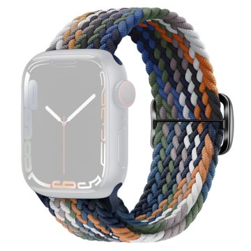 Apple Watch Ultra 2 49mm / 9 8 7 45mm / 6 5 4 SE (2023) SE (2022) SE 44mm / 3 2 1 42mm Nylon gevlochten horlogebandje - Denim Veelkleurig