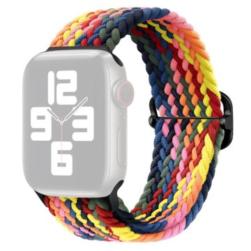 Apple Watch Ultra 2 49mm / 9 8 7 45mm / 6 5 4 SE (2023) SE (2022) SE 44mm / 3 2 1 42mm Nylon gevlochten horlogebandje - Veelkleurig