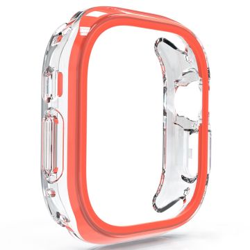 Apple Watch Series 7 / 8 / 9 45mm Hollow-Out Bump Resistant+Flexible Protection Cover Horloge Frame Hoesje - Oranje