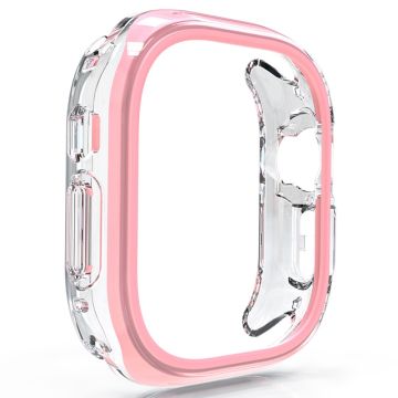 Apple Watch Series 7 / 8 / 9 45mm Hollow-Out Bump Resistant+Flexible Protection Cover Horloge Frame Hoesje - Roze