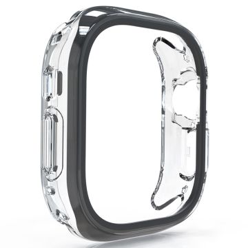 Apple Watch Series 7 / 8 / 9 45mm Hollow-Out Bump Resistant+Flexible Protection Cover Horloge Frame Hoesje - Zwart