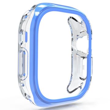 Apple Watch Series 7 / 8 / 9 45mm Hollow-Out Bump Resistant+Flexible Protection Cover Horloge Frame Hoesje - Blauw