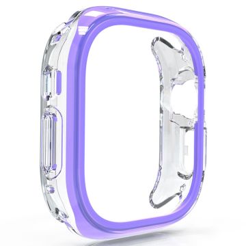 Apple Watch Series 7 / 8 / 9 45mm Hollow-Out Bump Resistant+Flexible Protection Cover Horloge Frame Hoesje - Purper