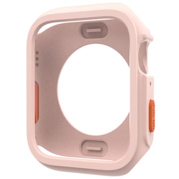 Apple Watch Series 4 / 5 / 6 / SE / SE (2022) 44mm / 7 / 8 / 9 45mm Valbescherming Flexibel Horloge Frame Hoesje - Roze