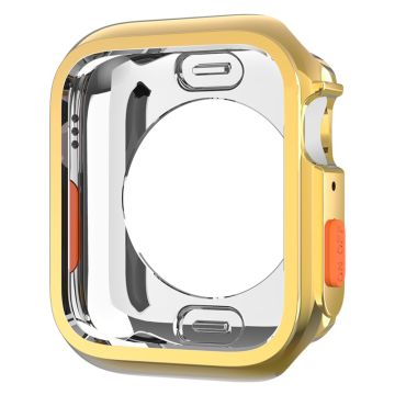 Apple Watch Series 4 / 5 / 6 / SE / SE (2022) 44mm / 7 / 8 / 9 45mm Valbescherming Flexibel Horloge Frame Hoesje - Goud