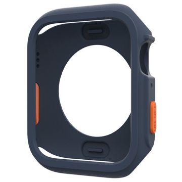 Apple Watch Series 4 / 5 / 6 / SE / SE (2022) 44mm / 7 / 8 / 9 45mm Valbescherming Flexibel Horloge Frame Hoesje - Blauw