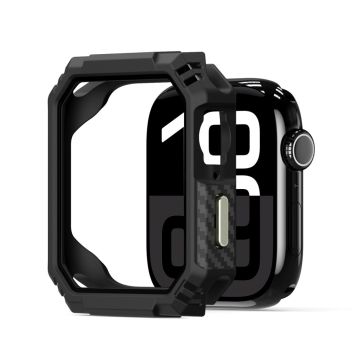 Apple Watch Series 8 45mm / Apple Watch Series 9 45mm / Apple Watch Series 7 45mm DUX DUCIS Damo Series Horloge Hoesje PC+TPU Valbestendig Horloge Beschermhoesje - Zwart