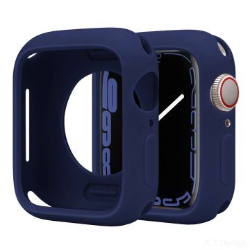 Silicone Protective Case Apple Watch Series 9 / 8 / 7 45mm Candy Color Shockproof Watch Cover - Midnight Blue