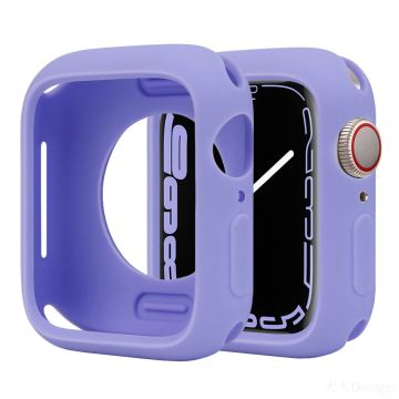 Silicone Protective Case Apple Watch Series 9 / 8 / 7 45mm Candy Color Shockproof Watch Cover - Lilac