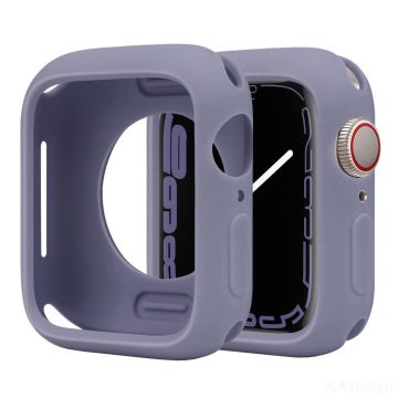 Silicone Protective Case Apple Watch Series 9 / 8 / 7 45mm Candy Color Shockproof Watch Cover - Lavender Grey