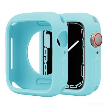 Silicone Protective Case Apple Watch Series 9 / 8 / 7 45mm Candy Color Shockproof Watch Cover - Light Blue