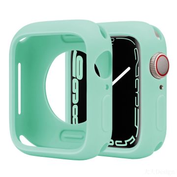 Silicone Protective Case Apple Watch Series 9 / 8 / 7 45mm Candy Color Shockproof Watch Cover - Sapphire Green