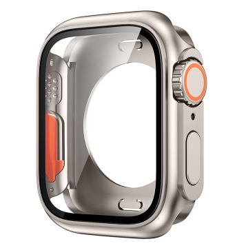 PC horlogekast met gehard glas - Apple Watch Series - Titanium Gold