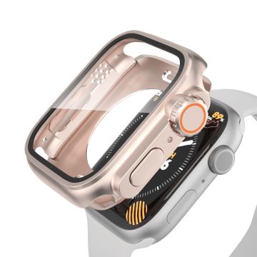 Waterdichte Full Cover voor Apple Watch Series 9/8/7 45mm - Roségoud