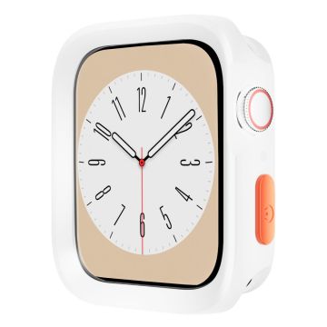 Apple Watch Series 9 / 8 / 7 45mm Flexible Watch Case drop-resistant Protective Watch Frame - White