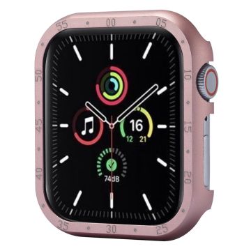 Apple Watch Series 9 / 8 / 7 45 mm hoesje aluminiumlegering horloge beschermhoes met wijzerplaat - Roze