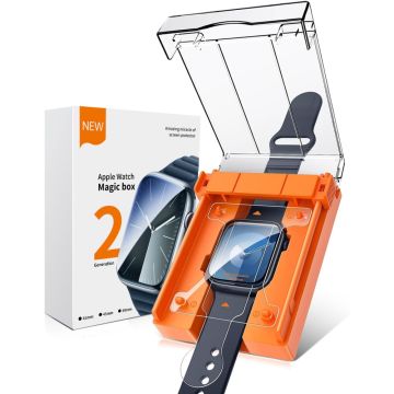 2-pack Watch Screen Protector Apple Watch Series 9 / Series 8 / Series 7 45mm Watch Pliable Composite Film with Auxiliary Tool