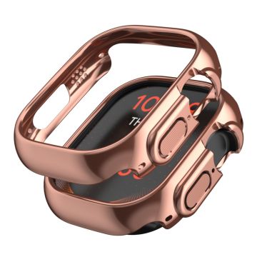 Apple Watch Series 9 / 8 / 7 45mm Watch Cover Electroplating drop-resistant Bump Resistant Case - Rose Gold