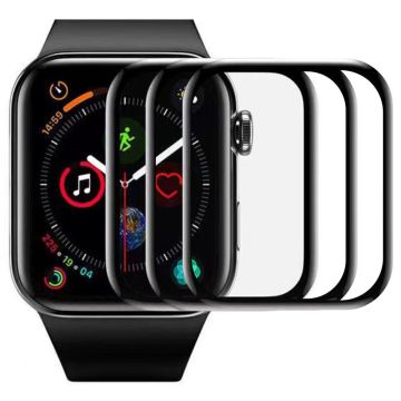 Apple Watch Series 7 / 8 / 9 45mm 3-packs Watch Soft Film Krasbestendige Screen Protector met Installatie Tool