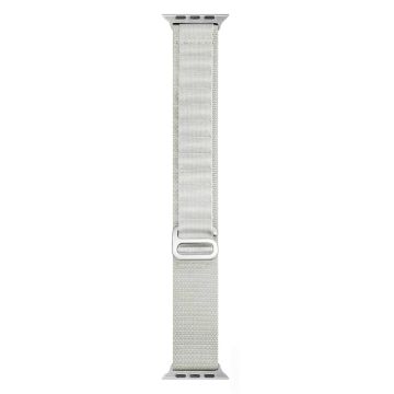AHASTYLE WG97 Apple Watch Series 49mm - 45mm - 44mm - 42mm Geweven Nylon Band - Wit