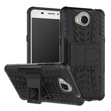 Huawei Y6 (2017) tyre Patroon TPU Hoesje Black