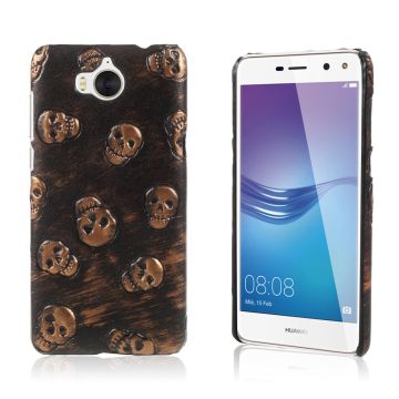 PU lederen gecoate anti-drop case met kaartsleuf voor Huawei Y6 2017