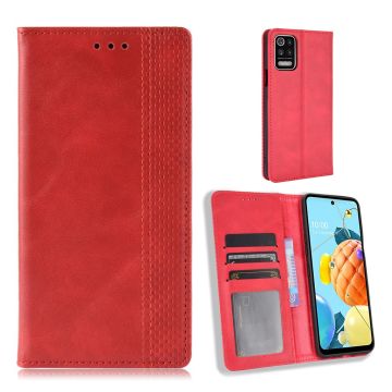 Bofink Vintage LG K62 / LG K52 / LG Q52 leren beschermhoesje - Rood