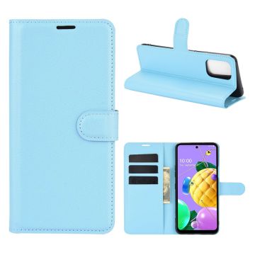 Classic LG K62 / LG K52 / LG Q52 leren flip Hoesje - Blauw