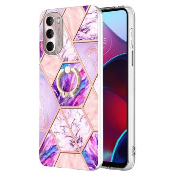 Marble design Motorola Moto G Stylus (2022) Hoesje - Lichtpaars