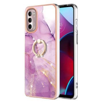 Marble design Motorola Moto G Stylus (2022) Hoesje - Roze Marmer Nevel