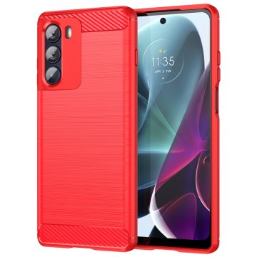 Carbon Flex Motorola Moto G200 5G / Motorola Edge S30 Hoesje - Rood