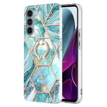 Marble design Motorola Moto G200 5G / Motorola Edge S30 Hoesje - Blauw