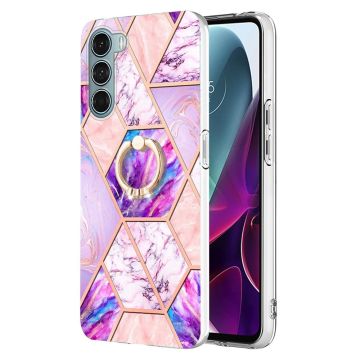 Marble design Motorola Moto G200 5G / Motorola Edge S30 Hoesje - Lichtpaars