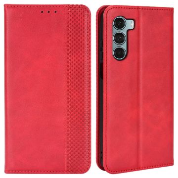 Bofink Vintage Motorola Moto G200 5G / Motorola Edge S30 leren beschermhoesje - Rood