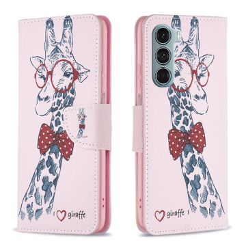 Wonderland Motorola Moto G200 5G / Motorola Edge S30 flip Hoesje - Giraffe