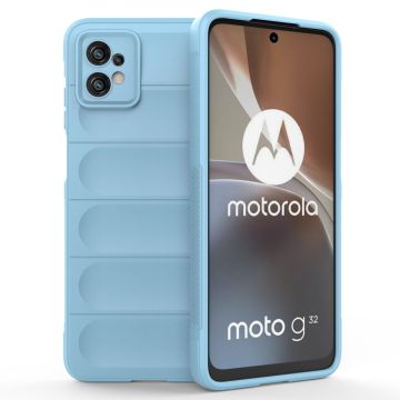 Zachte gripvormige cover voor Motorola Moto G32 - Babyblauw