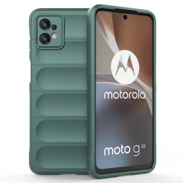 Zachte gripvormige cover voor Motorola Moto G32 - Groen