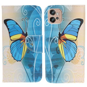 Wonderland Motorola Moto G32 flip Hoesje - Blauwe Vlinder