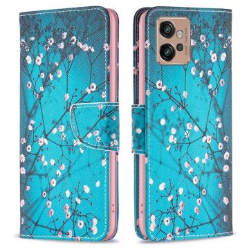 Wonderland Motorola Moto G32 flip Hoesje - Pruimenbloesem