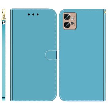 Mirror Motorola Moto G32 flip Hoesje - Blauw