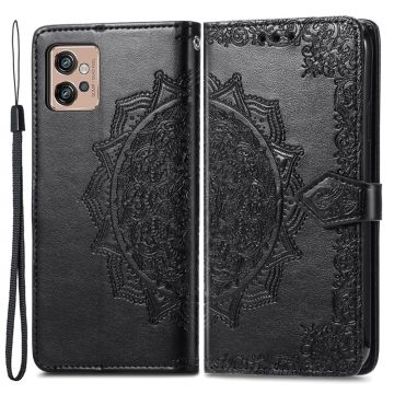 Mandala Motorola Moto G32 Flip Hoesje - Zwart