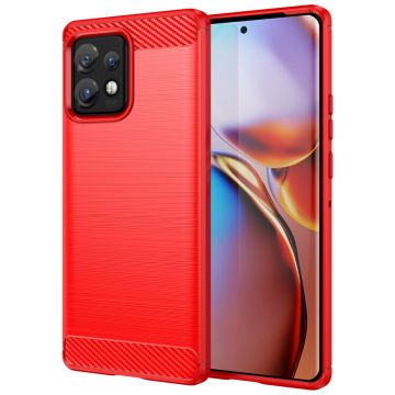 Carbon Flex Hoesje Motorola Moto X40 / X40 Pro / Edge Plus (2023) - Rood