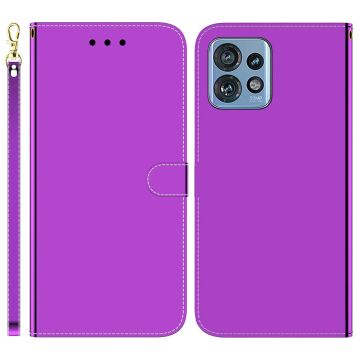 Mirror Motorola Edge Plus (2023) / Motorola Edge 40 Pro / Motorola Moto X40 flip Hoesje - Purper