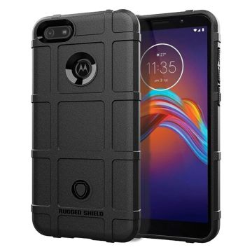 Rugged Shield Motorola Moto E6 Play Hoesje - Zwart