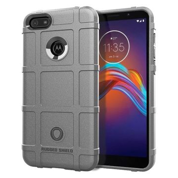 Rugged Shield Motorola Moto E6 Play Hoesje - Grijs