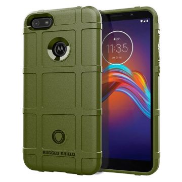 Rugged Shield Motorola Moto E6 Play Hoesje - Legergroen