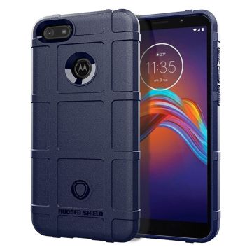 Rugged Shield Motorola Moto E6 Play Hoesje - Blauw