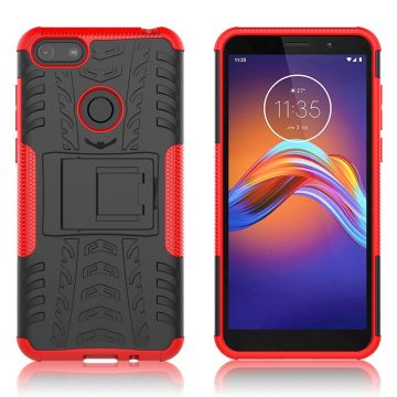 Offroad Motorola Moto E6 Play Hoesje - Zwart / Rood